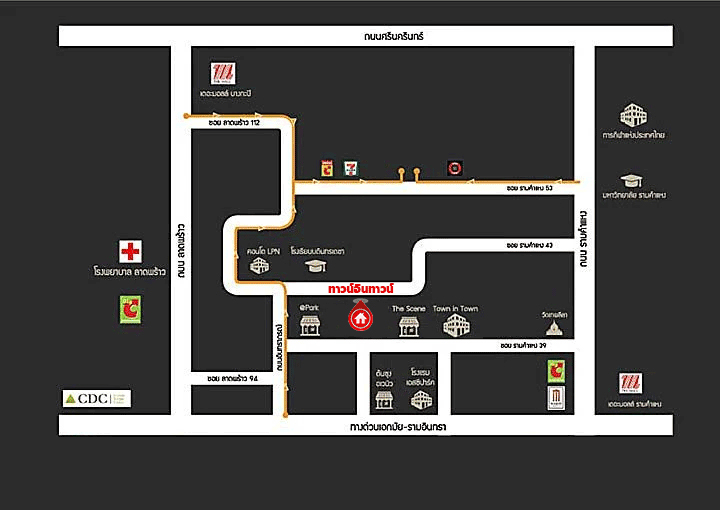 ทาวน์เฮ้าส์มือสองกรุงเทพฯ โครงการ ทาวน์อินทาวน์ ลาดพร้าว94 เนื้อที่ 17.90 ตร.ว. พื้นที่ใช้สอย 248 ตร.ม. ฟังก์ชัน 4 ห้องนอน 3 ห้องน้ำ 1 ที่จอดรถ แถมฟรี! เครื่องปรับอากาศ, เครื่องทำน้ำอุ่น, ปั้มน้ำ บนทำเลเดินทางสะดวก เชื่อมต่อถนนประดิษฐ์มนูธรรม, ถนนรามคำแหง ใกล้รถไฟฟ้าสายสีเหลือง "สถานีลาดพร้าว83" และจุดขึ้นทางด่วน "พิเศษฉลองรัช"